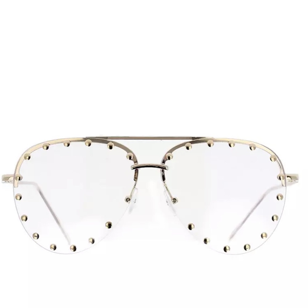 Gold Clear Sunglasses